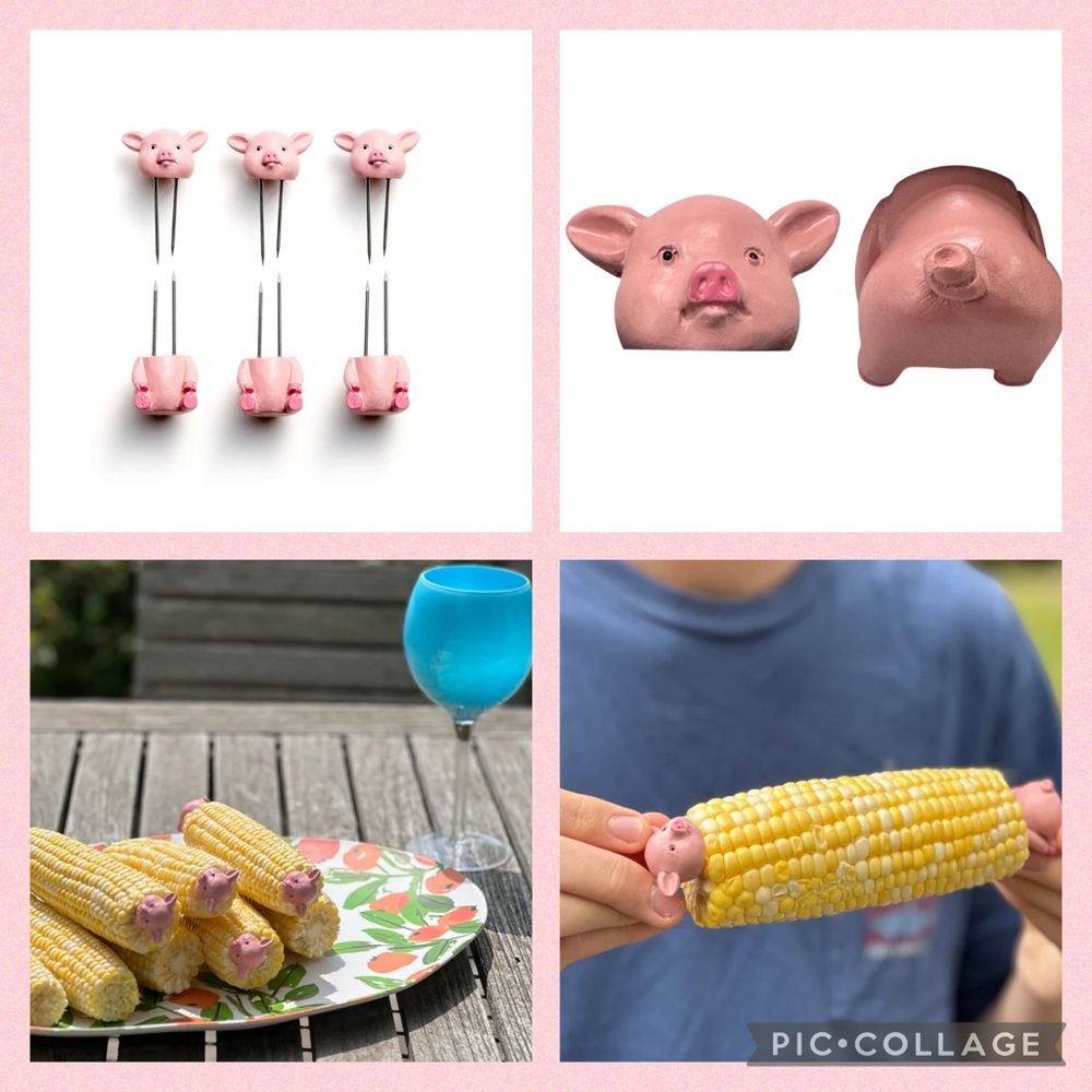 BNIB, Outset Piglets Corn Holders Set of 4.
